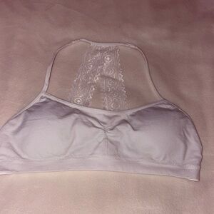 Kid’s Lace Back Bralette - White